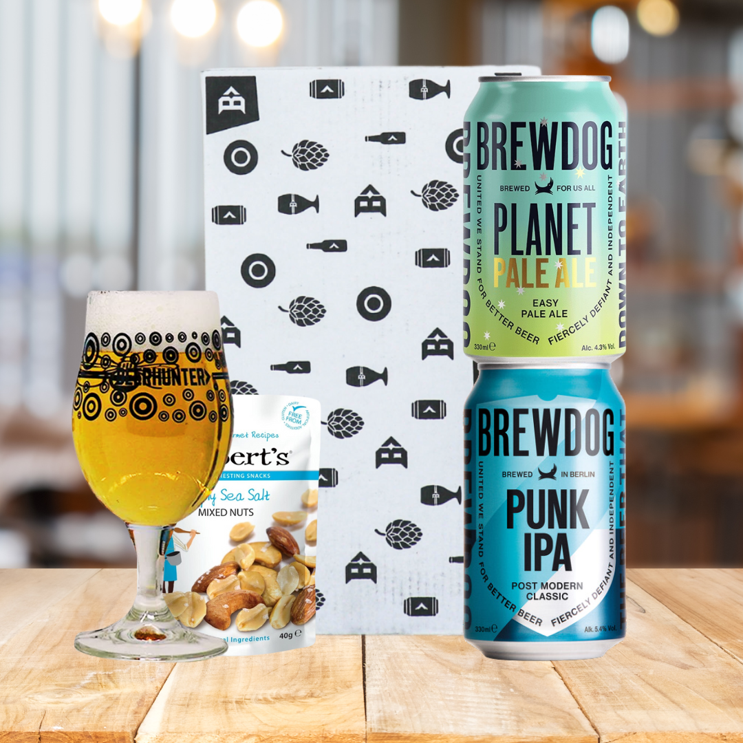 Brewdog Craft Beer 2 Can Gift Set with Beerhunter Glass (330ml Cans) - BEERHUNTER