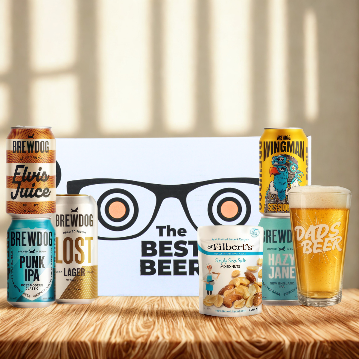 BrewDog Craft Beer “Best Dad” Gift Pack (5 Cans) with Dad’s Beer Glass
