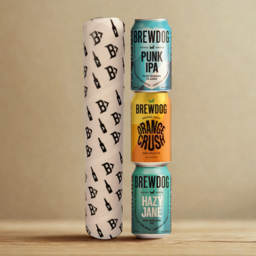 Brewdog Craft Beer Tube Gift Set (3 Pack) - Punk IPA, Orange Crush & Hazy Jane