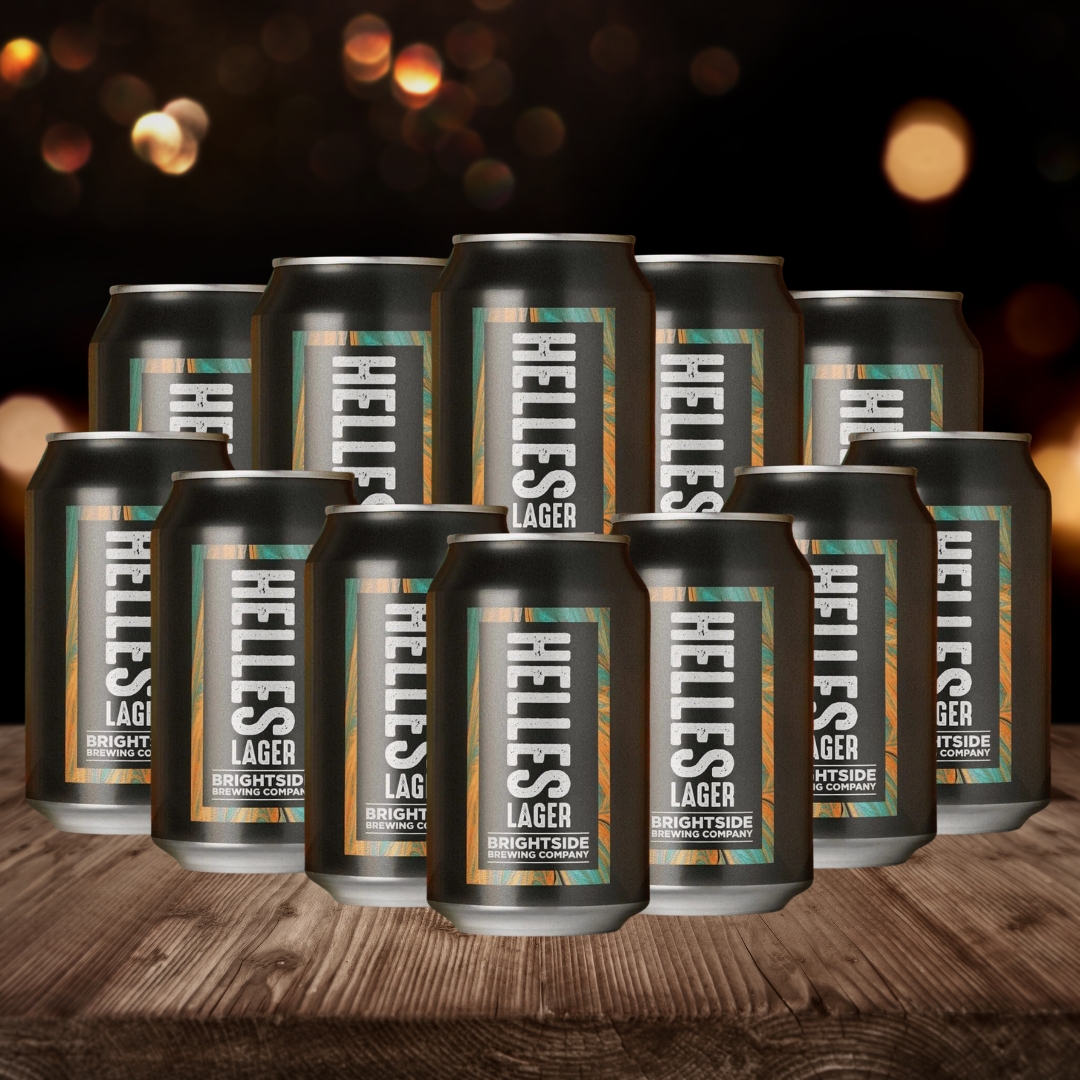 Brightside Brewing Helles Lager 330ml Cans - 4.8% ABV (12 Pack) - BEERHUNTER