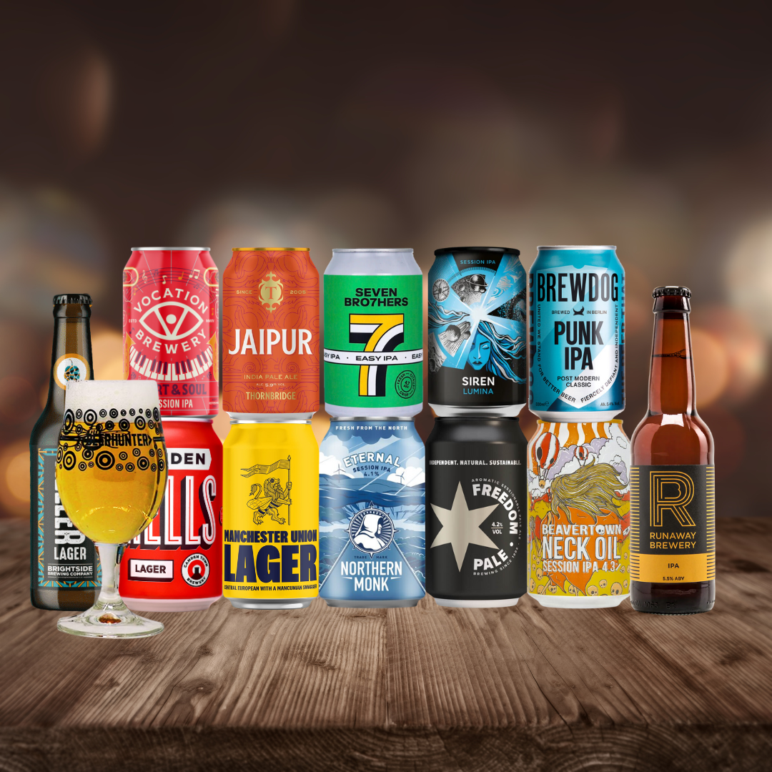 British Best Craft Beer Mixed Case with Glass (12 Pack)