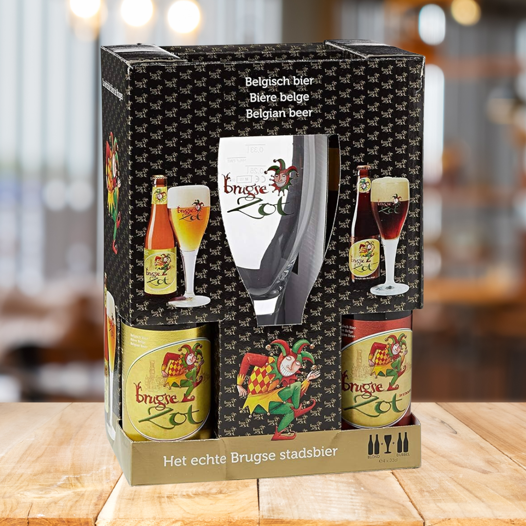 Brugse Zot Belgium Beer Gift Set with Chalice - BEERHUNTER