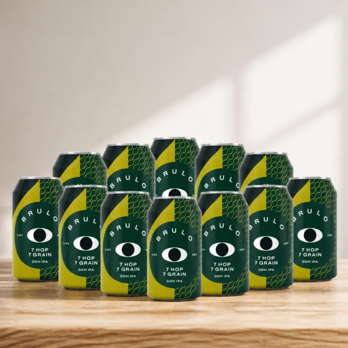 Brulo 7 HOP 7 GRAIN British Alcohol Free DDH IPA 330ml Cans - 0.0% ABV (Multipack)