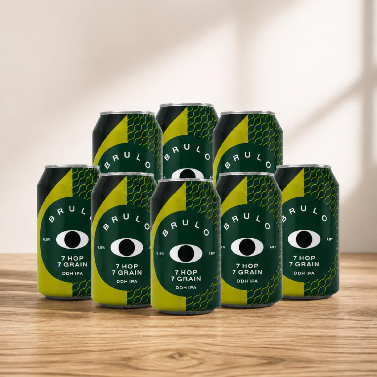 Brulo 7 HOP 7 GRAIN British Alcohol Free DDH IPA 330ml Cans - 0.0% ABV (Multipack)
