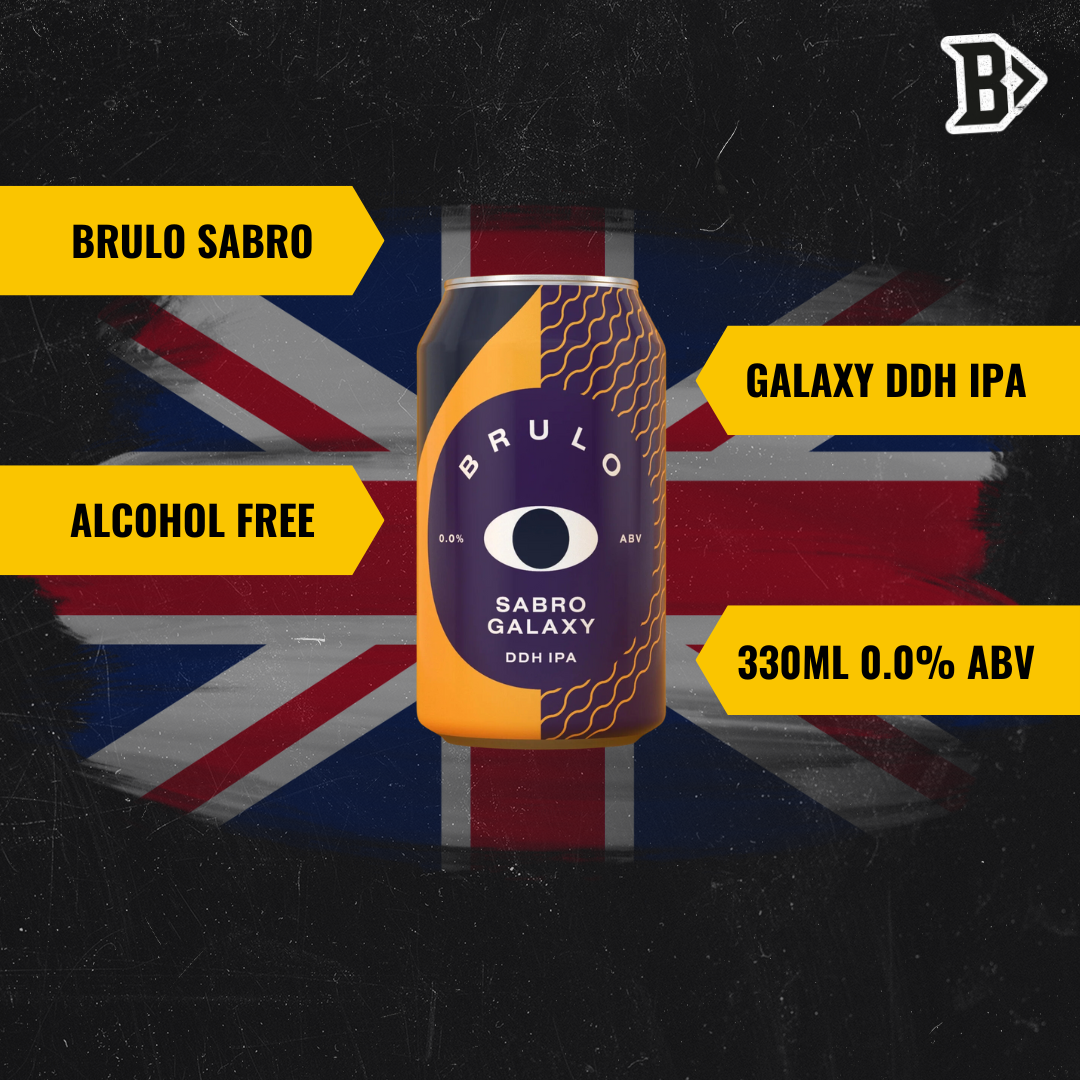 Brulo SABRO GALAXY British Alcohol Free DDH IPA 330ml Cans - ABV 0.0% (12 Pack) - BEERHUNTER