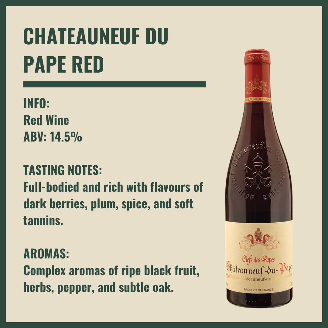 Personalised Chateauneuf Du Pape Red Wine Happy Birthday Gift Set