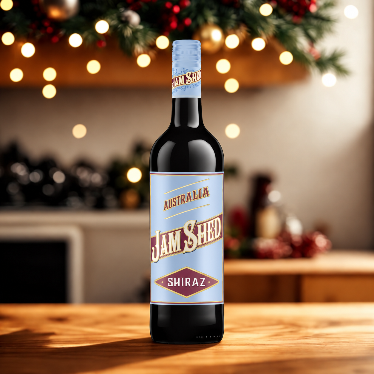 Merry Christmas Jam Shed Shiraz Red Wine Gift Set - (75cl)