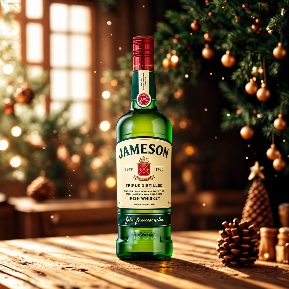 Merry Christmas Jameson Triple Distilled Irish Whiskey Gift Set - 40% ABV