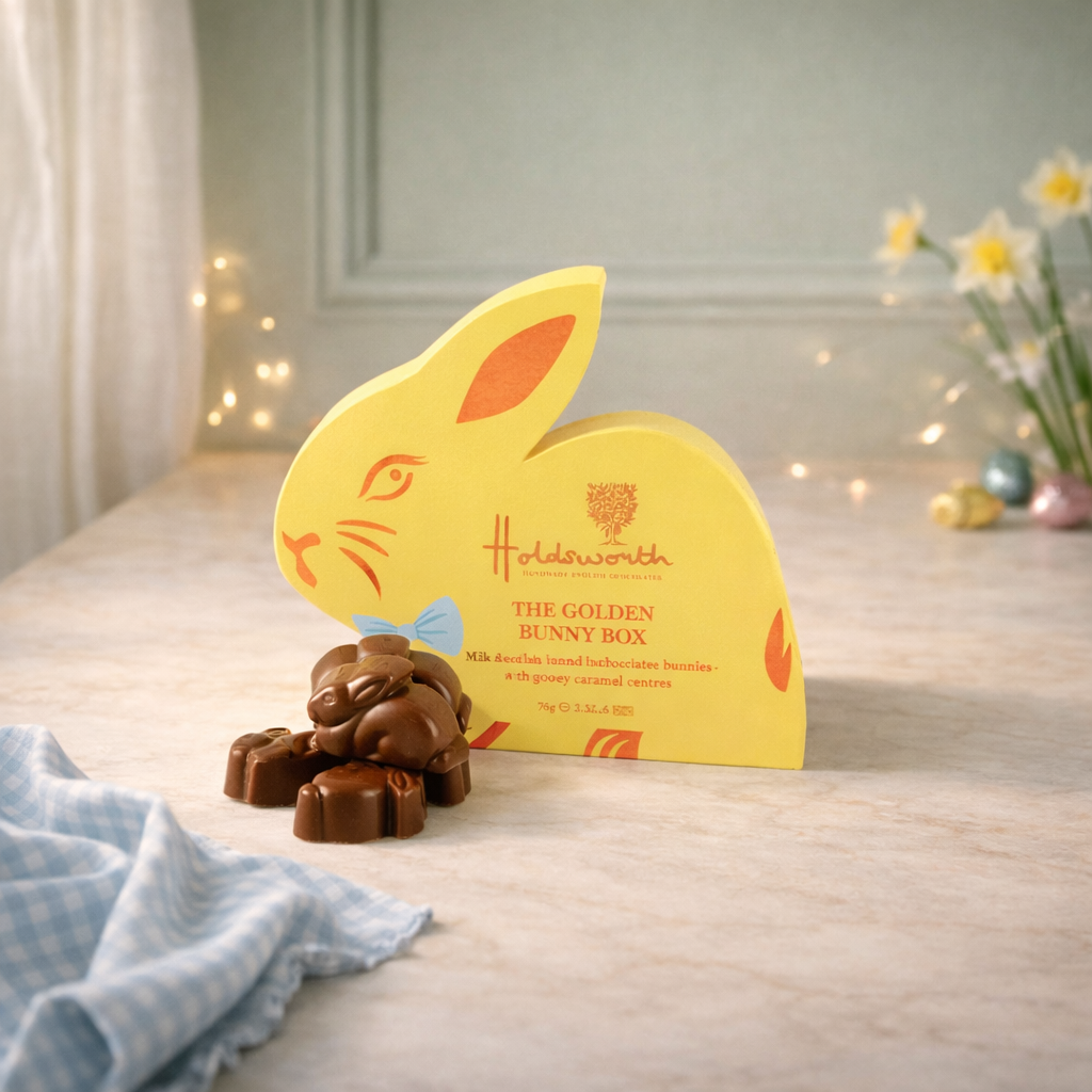 Holdsworth's Luxury Handmade Golden Bunny Chocolates 110g