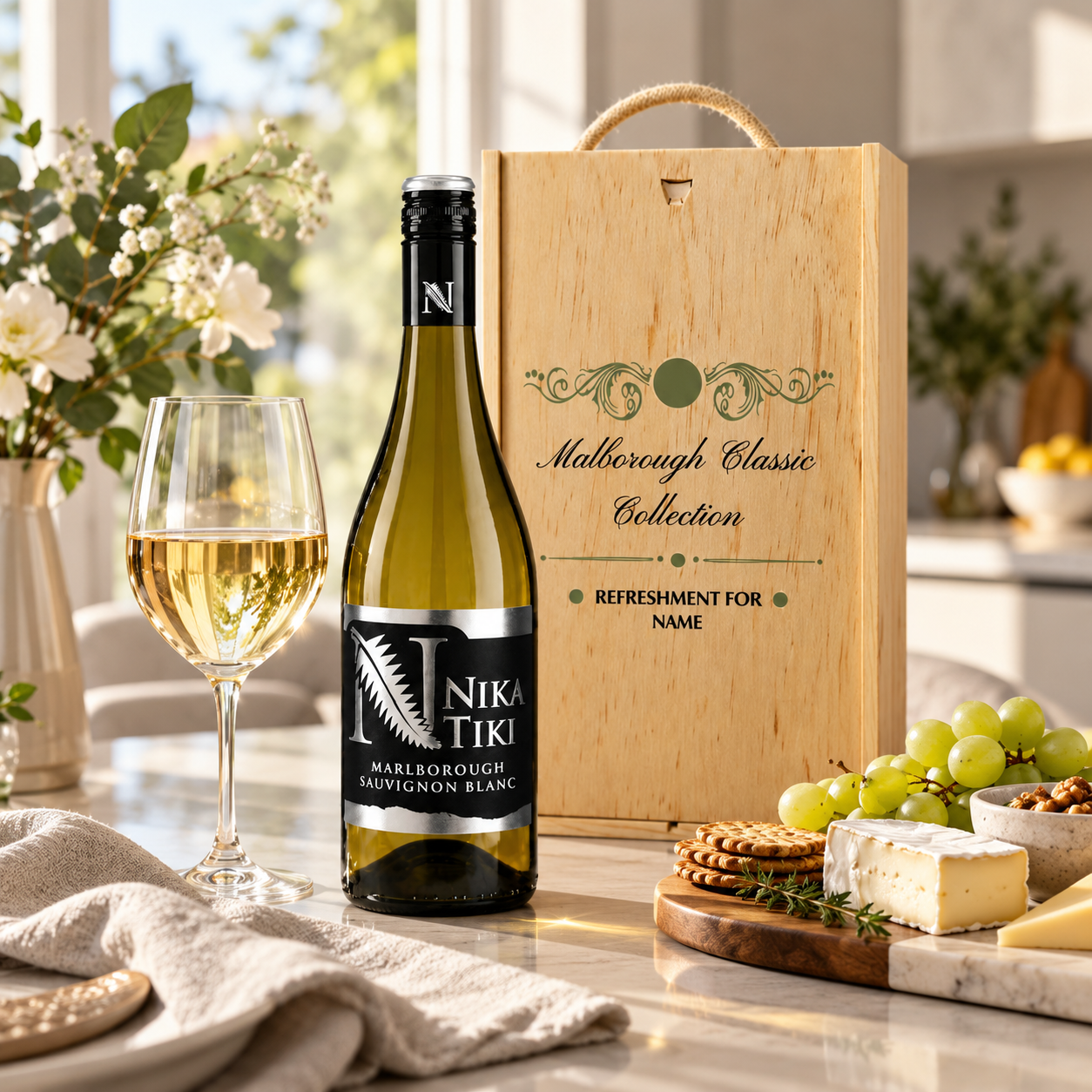 Personalised Malborough Wine Gift Box