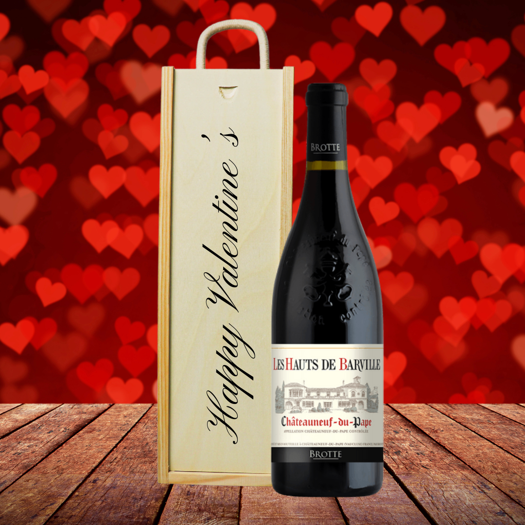 Chateauneuf Du Pape Red Wine Valentines Gift Set