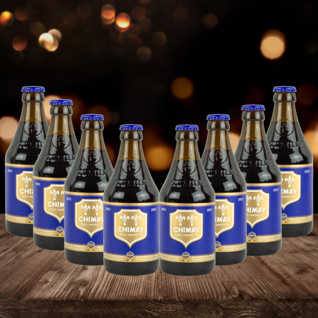 Chimay Blue Belgian Trappist Strong Dark Ale 330ml Bottles - 9% ABV (Multipack)