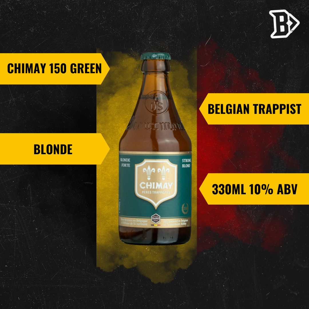 Chimay Green 150 Belgian Trappist Blonde 330ml Bottles - 10.0% ABV (12 Pack) - BEERHUNTER