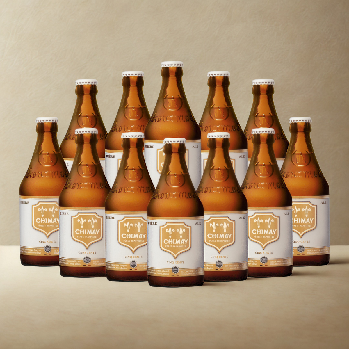 Chimay White Belgian Trappist Tripel 330ml Bottles - 8.0% ABV (Multipack)