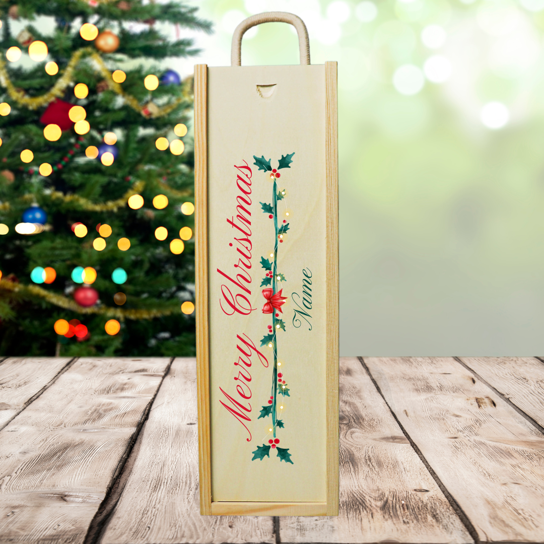 Personalised Christmas Wooden Gift Box