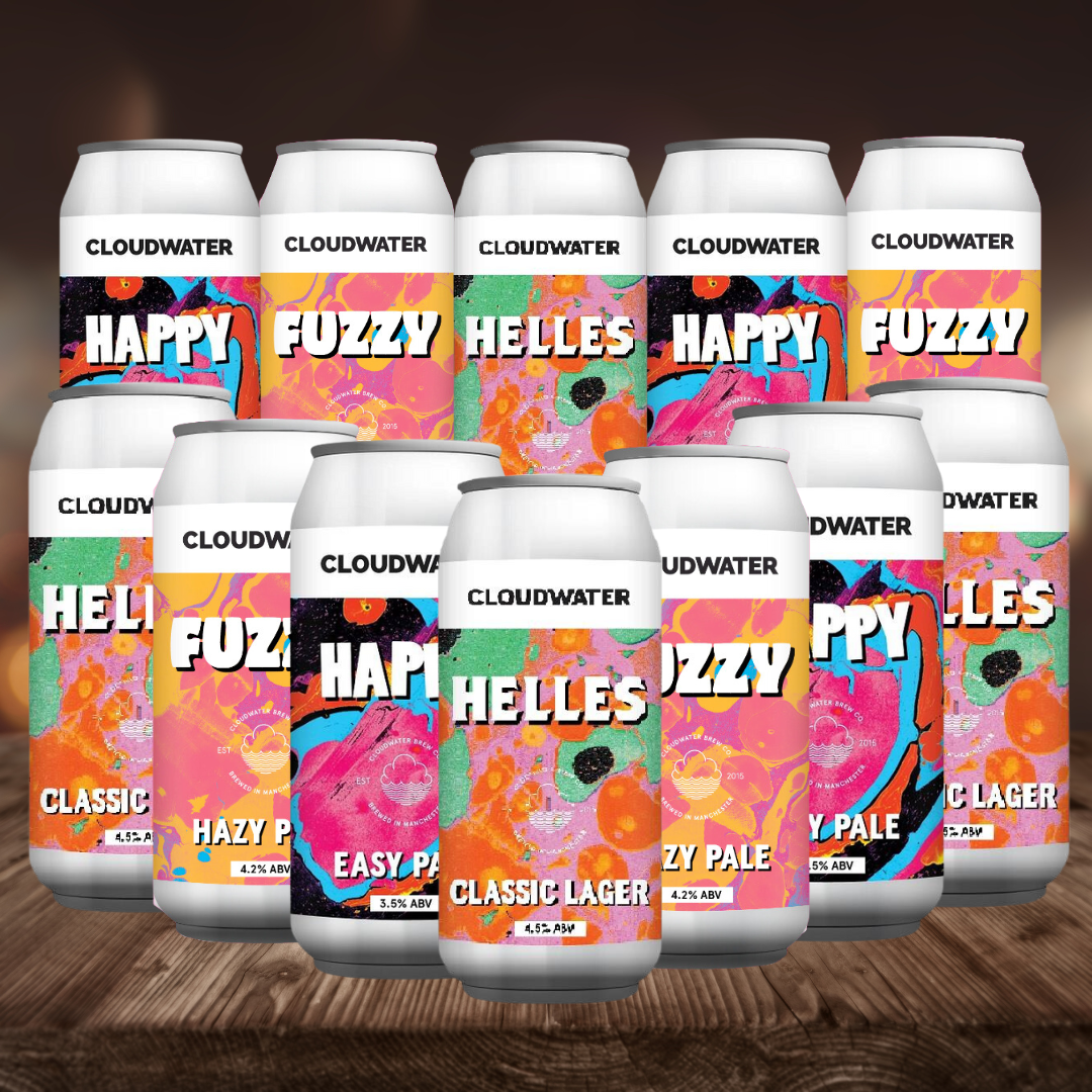 Cloudwater Brew Co. Craft Beer Mixed Case with Glass (12 Pack) - Pale Ale, Hazy Pale, Helles - BEERHUNTER