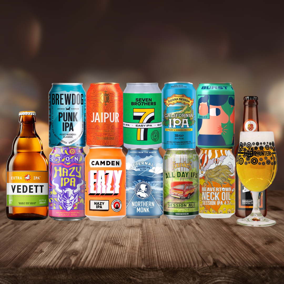 Craft IPA Mixed Beer Case with Beerhunter Glass (12 Pack) - BEERHUNTER