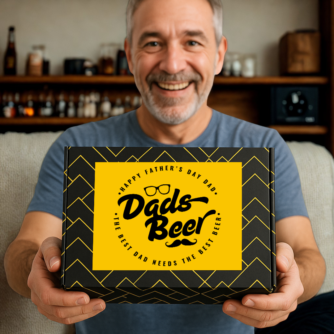 Father's Day Alcohol Free Beer Gift Differently Set for Dad with Beer Glass & Snacks (2 Pack)