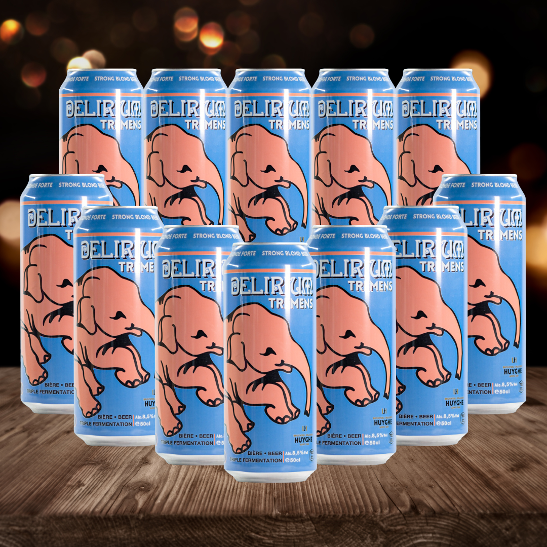 Delirium Tremens Belgian Blonde Strong Ale 500ml Cans – 8.5% ABV (12 Pack) - BEERHUNTER