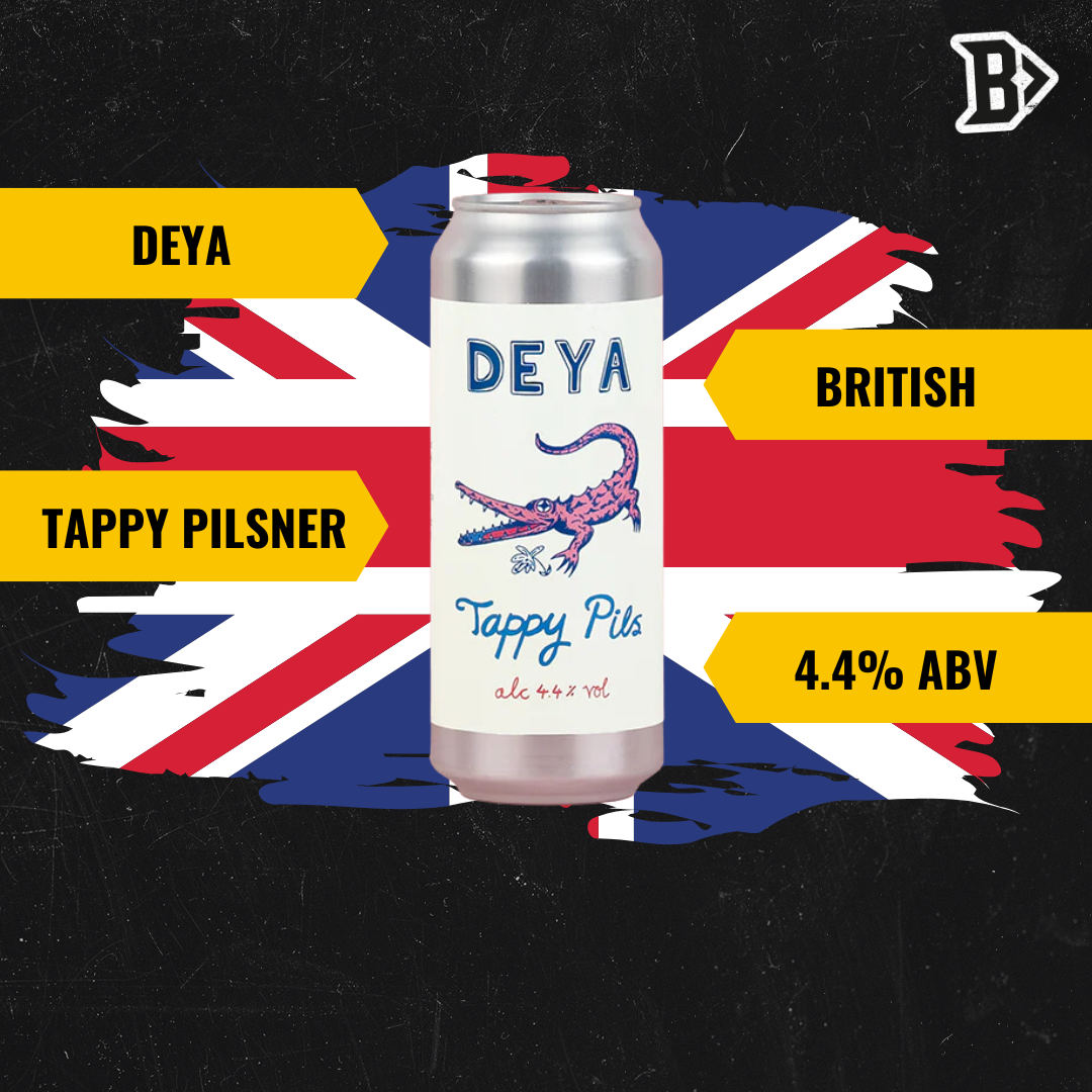 Deya Tappy Pils British Pilsner 500ml Cans - 4.4% ABV (12 Pack)
