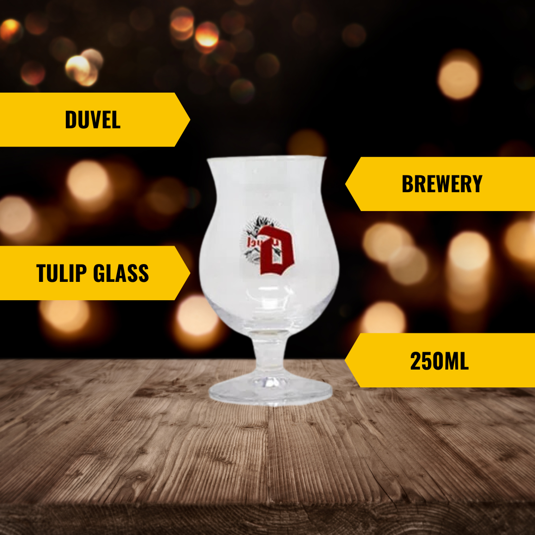 Duvel Official 250ml Branded Tulip Glass - BEERHUNTER