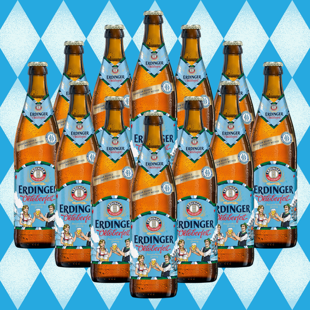 Erdinger Oktoberfest Wheat Beer 500ml Bottles - 5.7% ABV (Multipack)