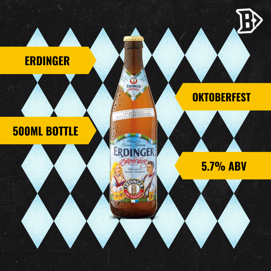 Erdinger Oktoberfest Beer 500ml Bottles with FREE Erdinger Stein - 5.7% ABV (8 Pack)