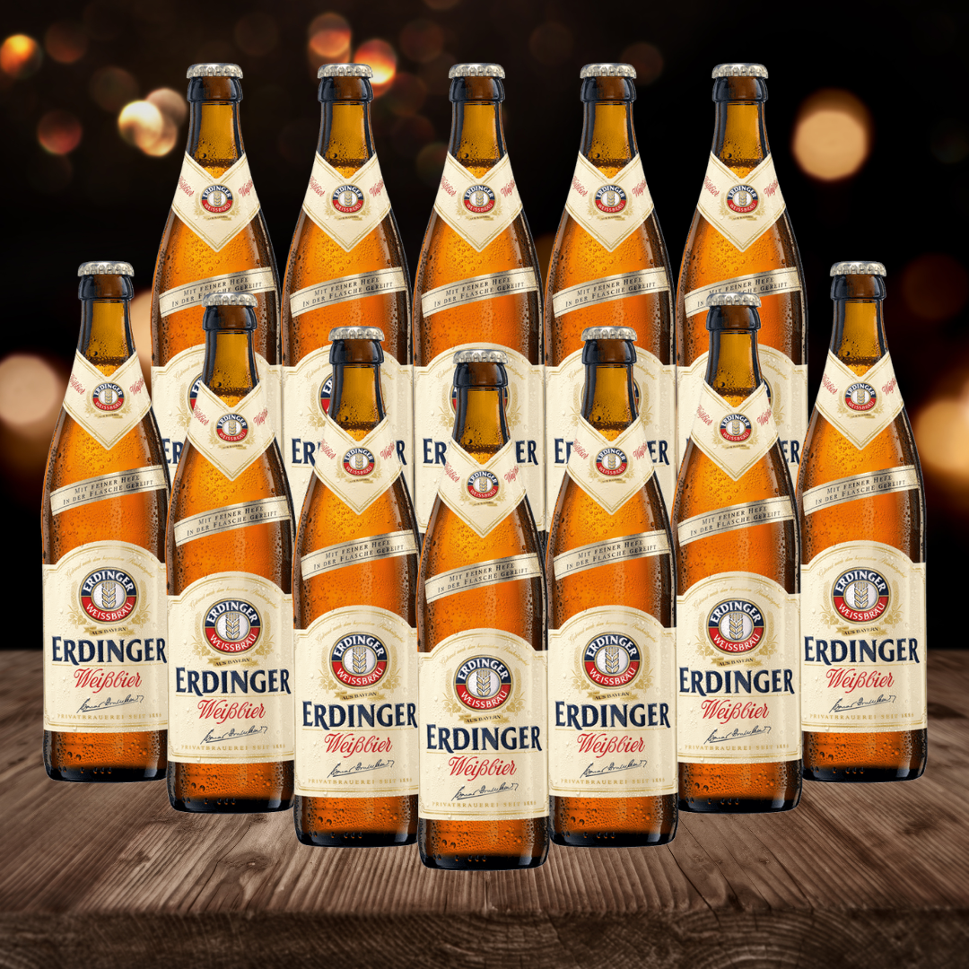 Erdinger Weissbier German Wheat Beer 500ml Bottles - 5.3% ABV (12 Pack) - BEERHUNTER