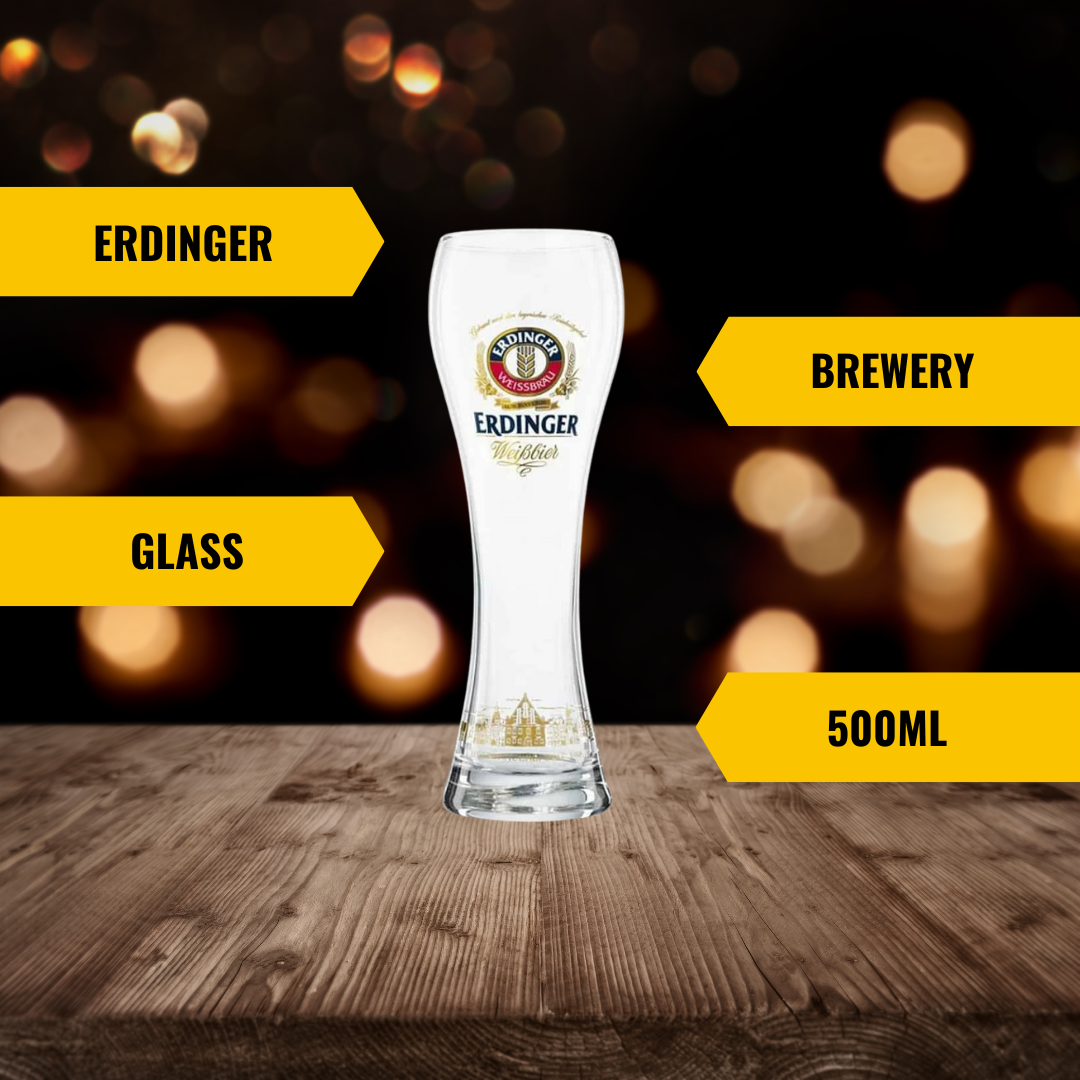 Erdinger Weissbier Pint Glass - Perfect Drinking Glass - BEERHUNTER