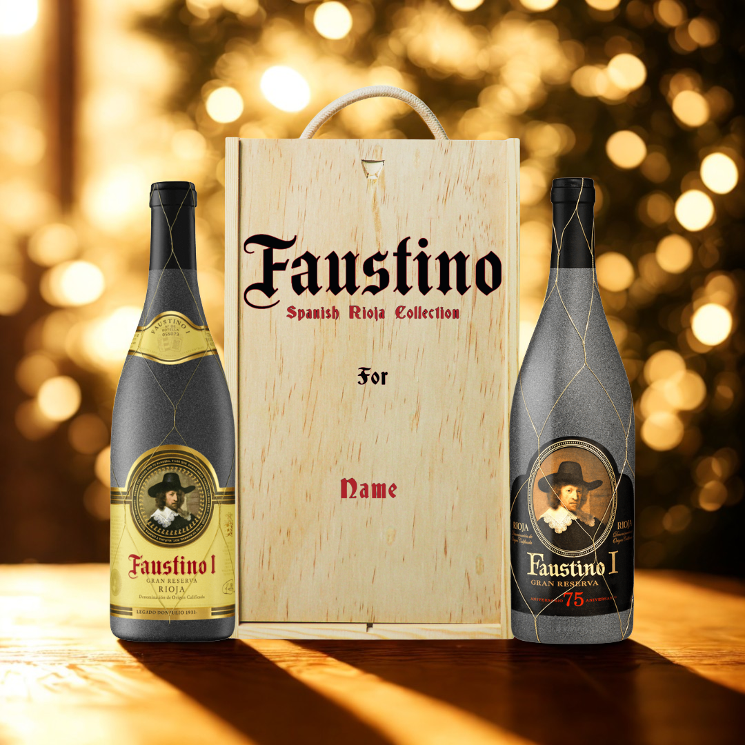 Personalised Faustino Spanish Rioja Collection Red Wine Gift Set - 75cl