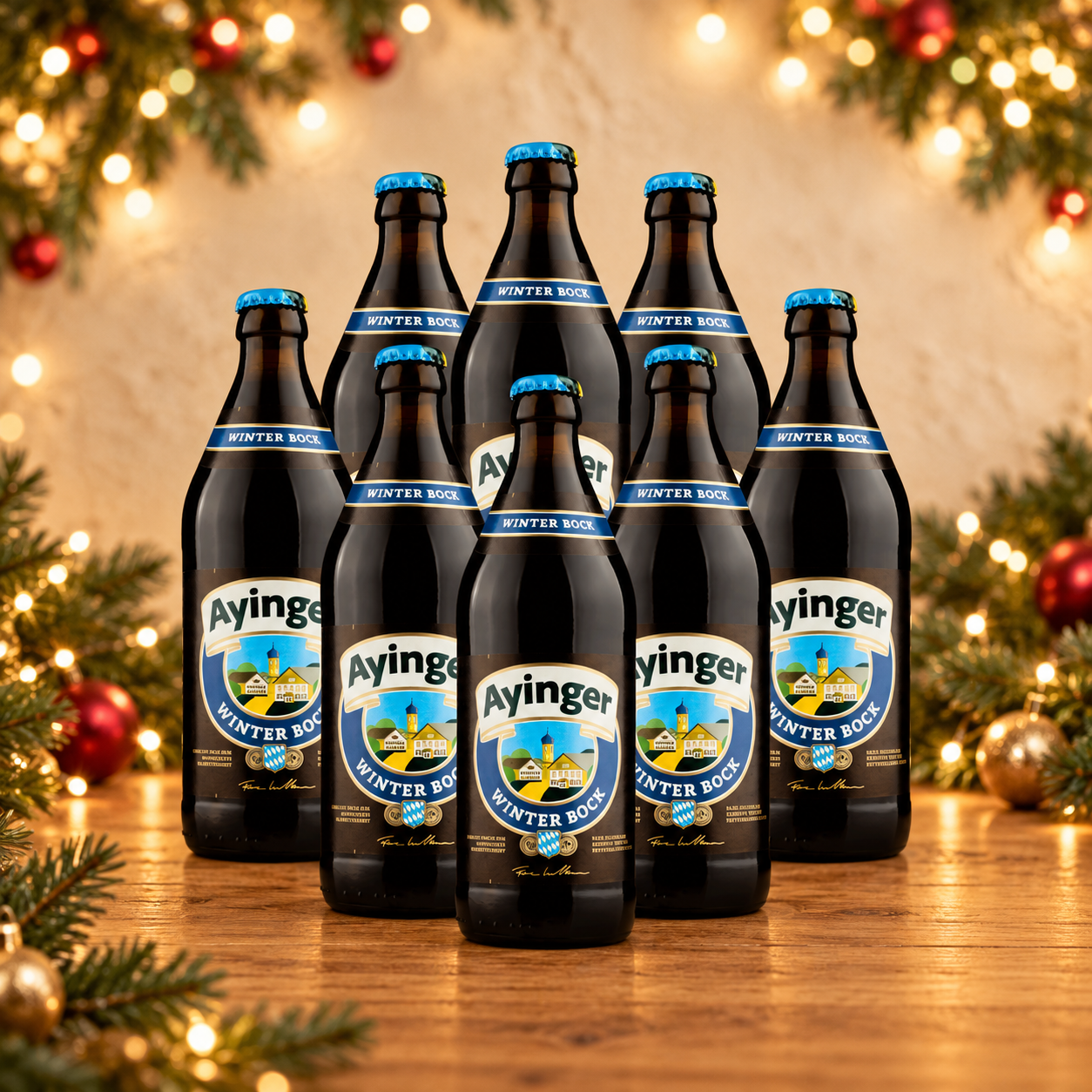 Ayinger German Winterbock 500ml Bottles - 6.7% ABV (8 Pack)