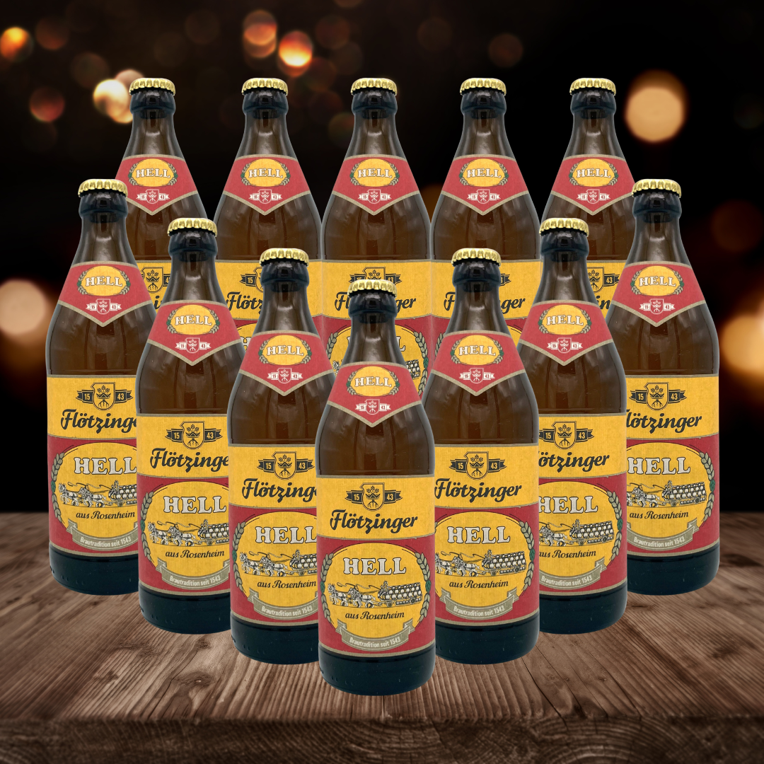 Flotzinger Hells German Beer 500ml Bottles – 5.2% ABV (12 Pack) - BEERHUNTER