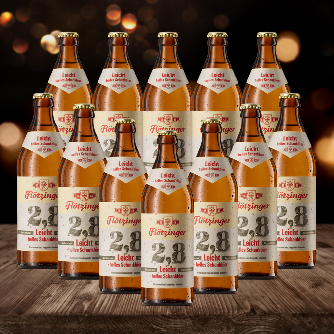 Flotzinger Leight Pils German Beer 500ml Bottles – 2.8% ABV (12 Pack) - BEERHUNTER