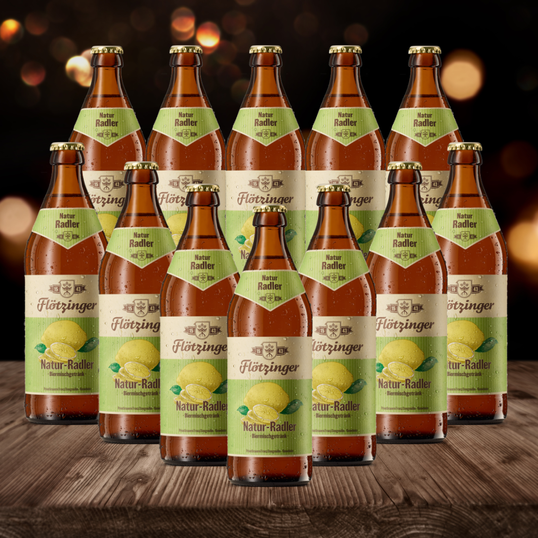 Flotzinger Natur Radler German Beer 500ml Bottles – 2.3% ABV (12 Pack) - BEERHUNTER