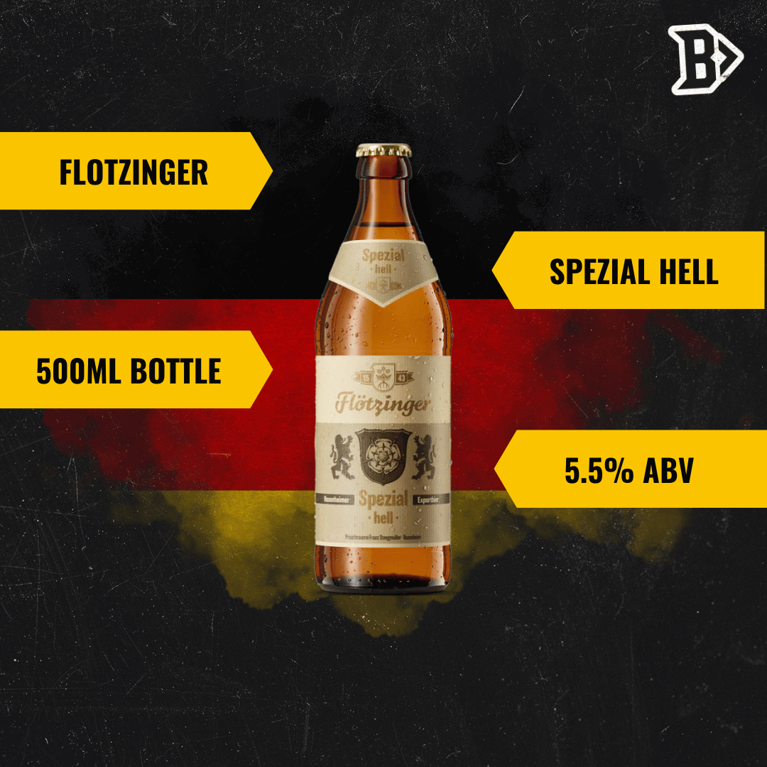 Flotzinger Spezial Hell German Beer 500ml Bottles – 5.5% ABV (12 Pack) - BEERHUNTER