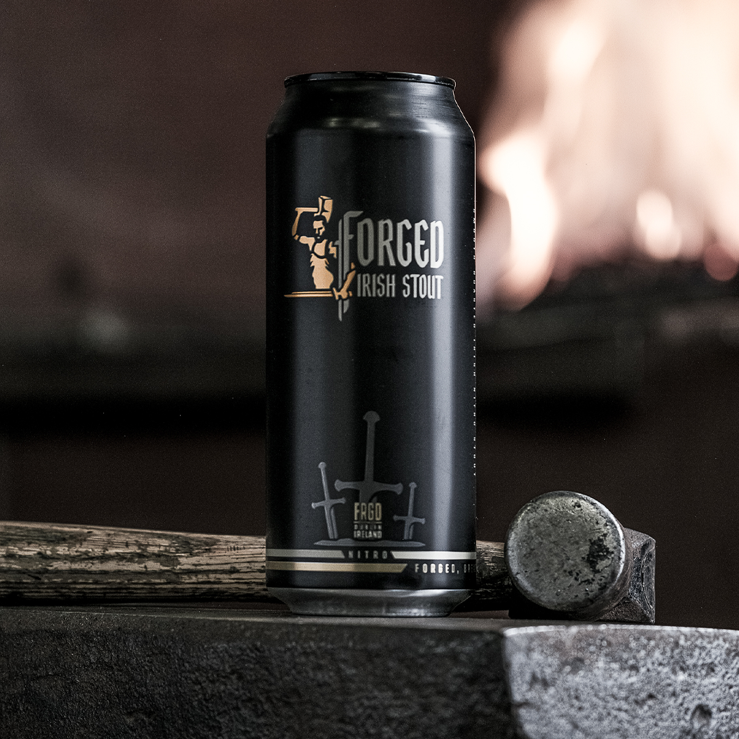 Forged Irish Stout Set with Glass &amp; Hat - 4.2% ABV (4 Pack) - BEERHUNTER