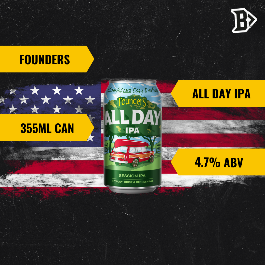 Founders All Day American IPA 355ml Cans - 4.7% ABV (12 Pack) - BEERHUNTER