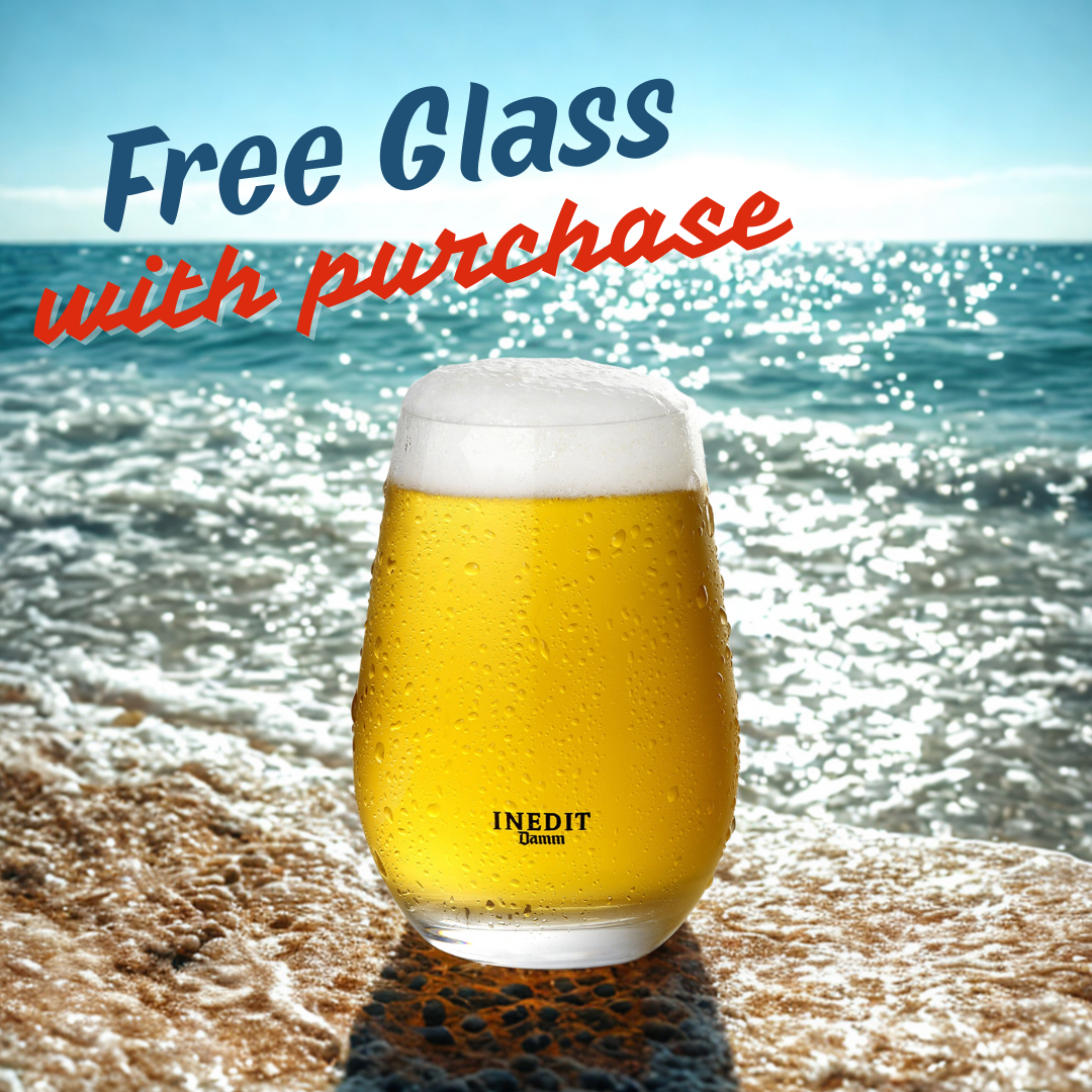 The Taste Of The Mediterranean Lager Mixed Case WITH FREE DAMM GLASS - 12 Pack