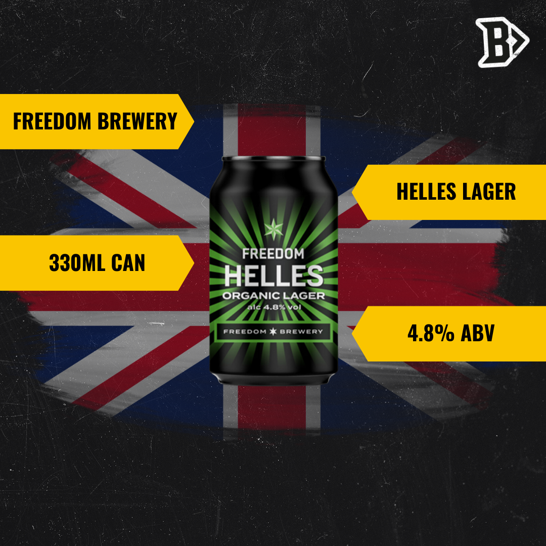 Freedom Brewery British Helles Craft Beer 330ml Cans - 12 Pack (4.8% ABV) - BEERHUNTER