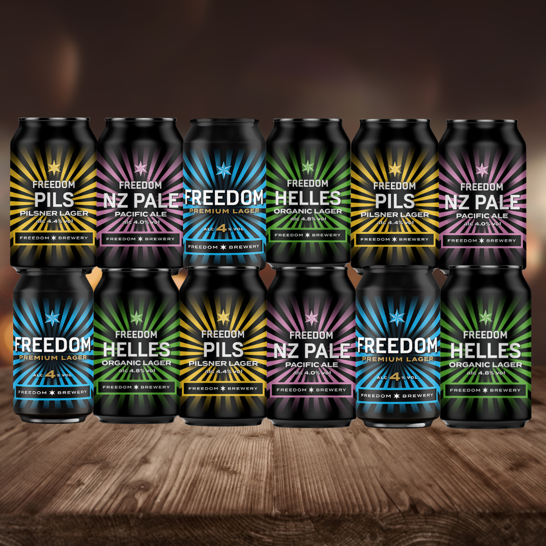 Freedom Brewery British Mixed Case Craft Beer - 12 Pack 330ml Cans (Pale Ale, Helles, Pilsner &amp;amp; Lager) - BEERHUNTER