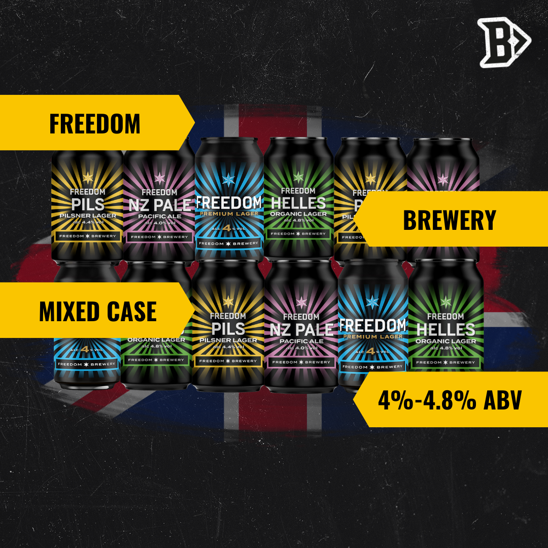 Freedom Brewery British Mixed Case Craft Beer - 12 Pack 330ml Cans (Pale Ale, Helles, Pilsner &amp; Lager) - BEERHUNTER