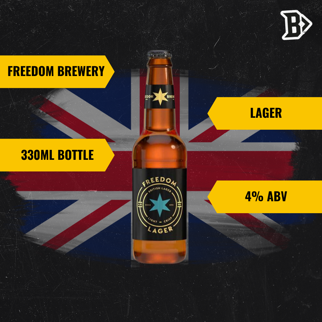 Freedom Brewery Lager 330ml Bottles 4% ABV (12 Pack) - BEERHUNTER