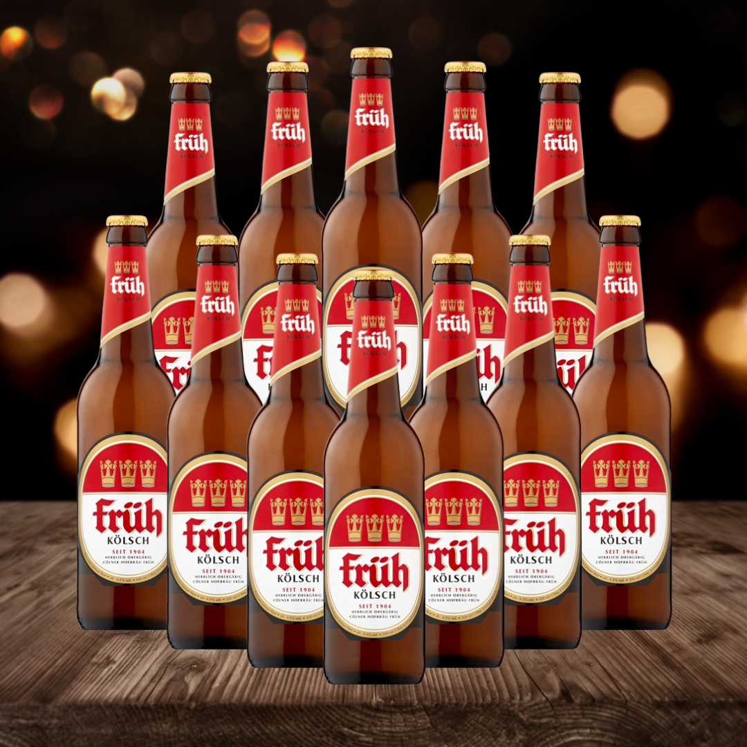 Früh Kölsch German Lager 500ml Bottles - 4.8% ABV (12 Pack) - BEERHUNTER