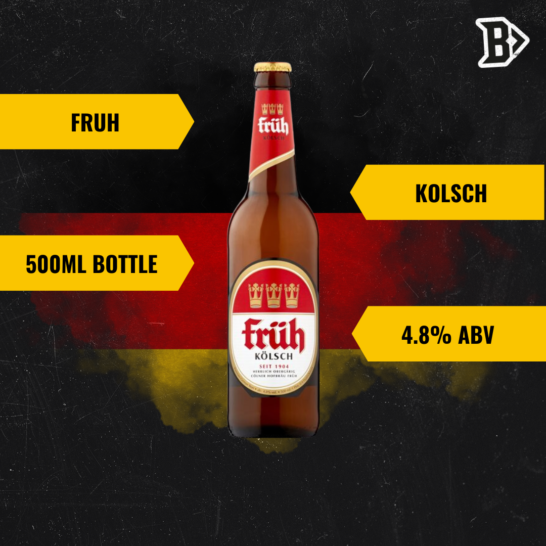 Früh Kölsch German Lager 500ml Bottles - 4.8% ABV (12 Pack) - BEERHUNTER