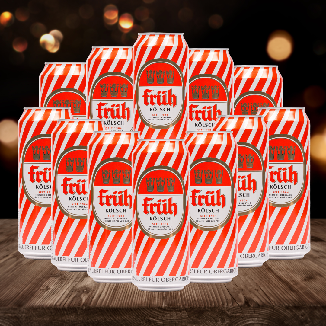 Früh Kölsch German Lager 500ml Cans - 4.8% ABV (12 Pack) - BEERHUNTER