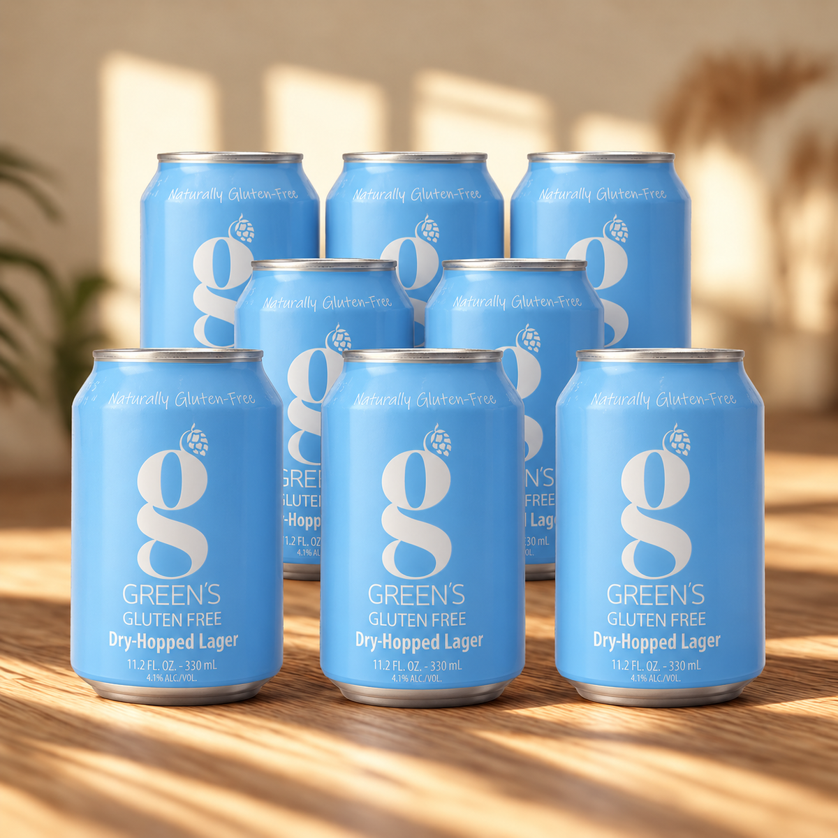 GREEN's Naturally Gluten Free Dry Hopped Lager 330ml Cans - 4.1% ABV
