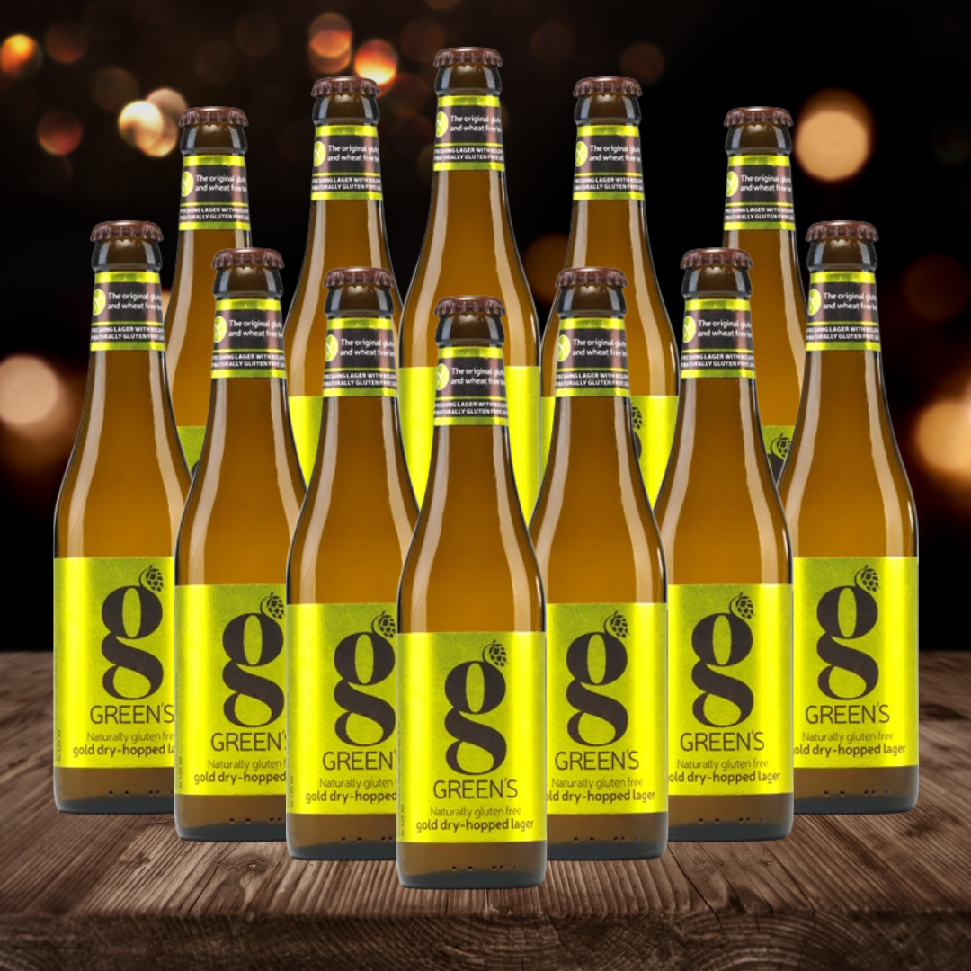 GREEN&#39;s Gluten Free Dry Hopped Lager 330ml Bottles - 4.0% ABV (12 Pack) - BEERHUNTER