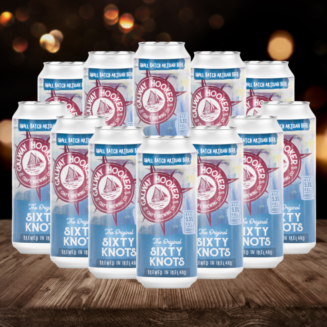 Galway Hooker Sixty Knots Irish IPA 440ml Cans (12 Pack) - 5.5% ABV - BEERHUNTER