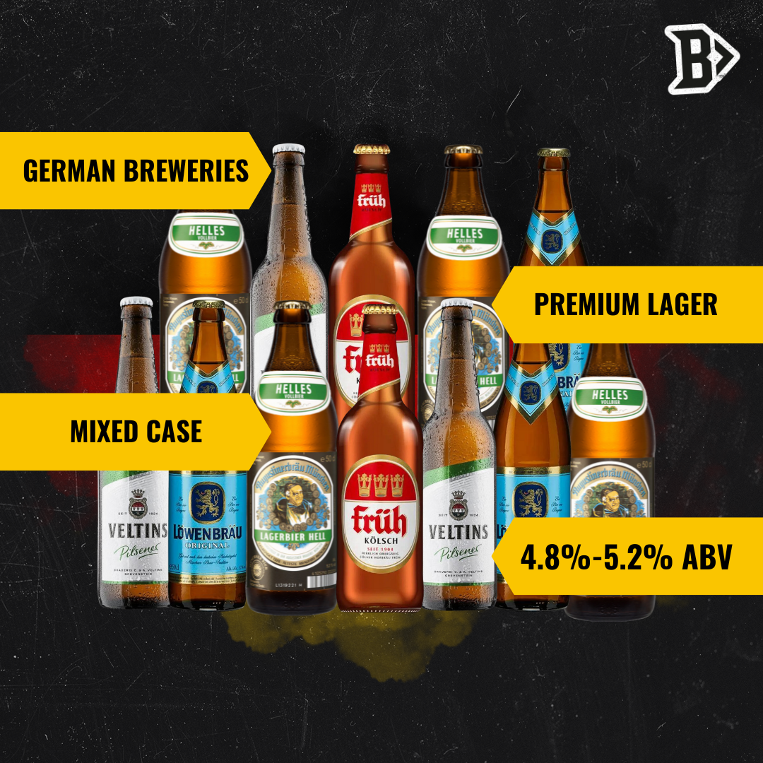 German Breweries Premium Lager Mixed Case (12 Pack) - BEERHUNTER