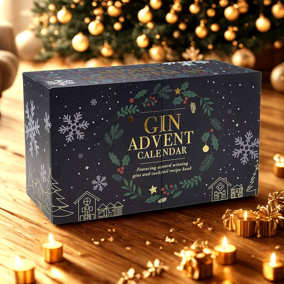 Gin Advent Calendar – 24 Premium Gins in Navy Gift Box